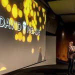 David on stage | Keynote speaker hosting | David Meade